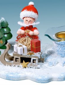 candlestick Snow Maiden Santa Claus with sleigh