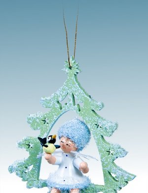 christmas tree decoration snowflake with bird
