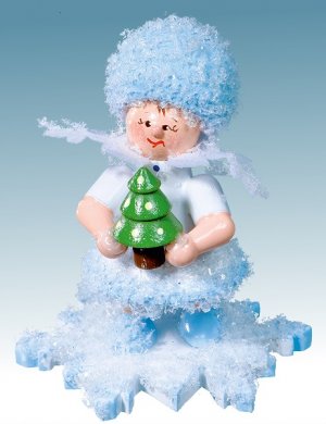 Snow Maiden with christmas tree