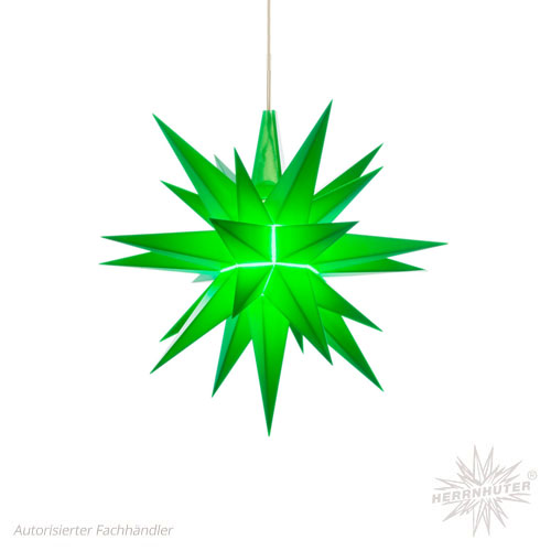 Herrnhuter plastic 13cm green (incl. LED) Erzgebirgskunst-Shop