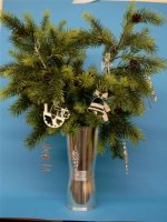 Tree decoration Striezelkinder girl made of tin