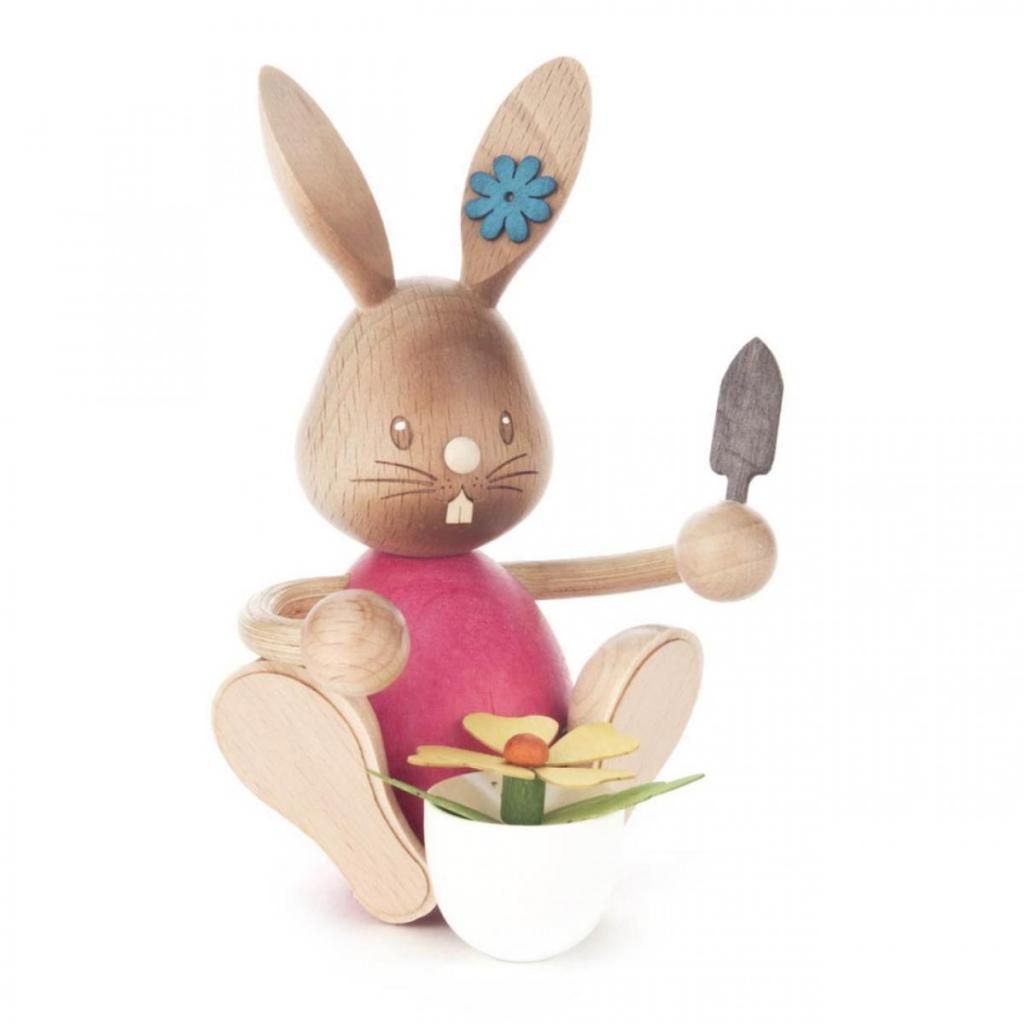 Easter Bunny Stupsi, gardener