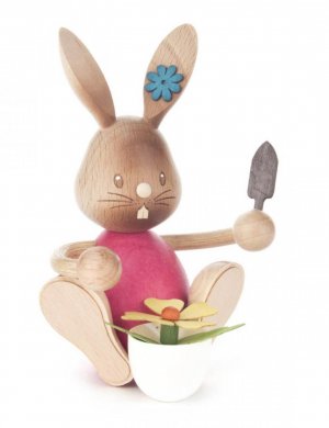 Easter Bunny Stupsi, gardener