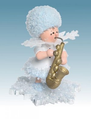 Snow Maiden with saxophone
