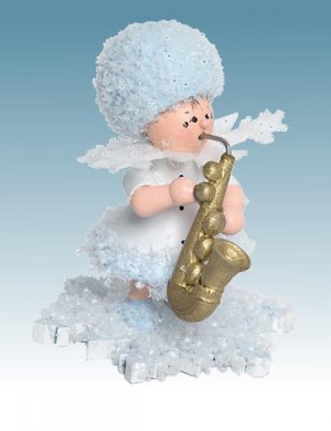 Snow Maiden with saxophone 