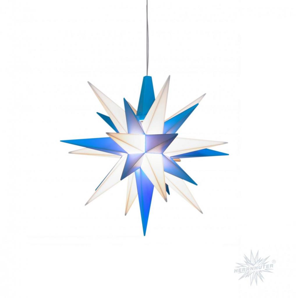 Moravian Star Plastic 68cm blue / white