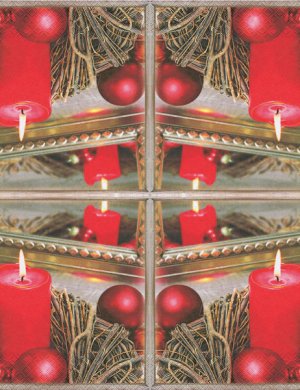 Napkins, design "candle in the mirror"