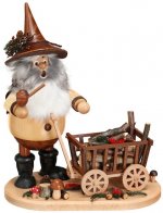 Incense Smoker "wood gnome" with wagon