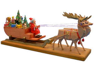 Santa Claus with big sled