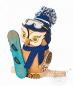 Incense Smoker owl with snowboard