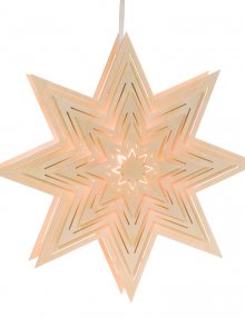 Window picture star with light slits electric