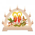 Round arch candles red, colored