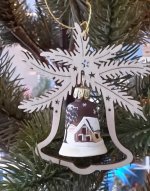 Tree decoration glass bell ice princess