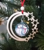 Tree decoration snowman ball in the star moon