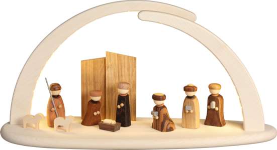 LED Light Arch natural Jesus Birth