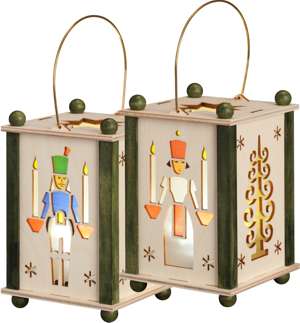 Erzgebirgische Lantern Angel and Miner