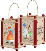 Erzgebirgische Lantern Santa Claus and Sowman