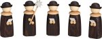 Precious wood miniatures Christmas Singer 5 pieces