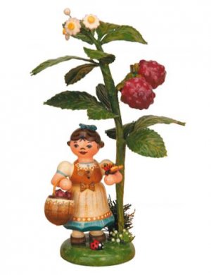 Autumn Child Girl with Raspberry