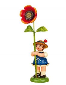 Flower Child Girl with Poppy