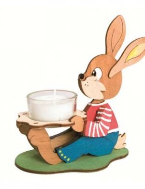 Craft set of tealight candle Easter bunny, sitting