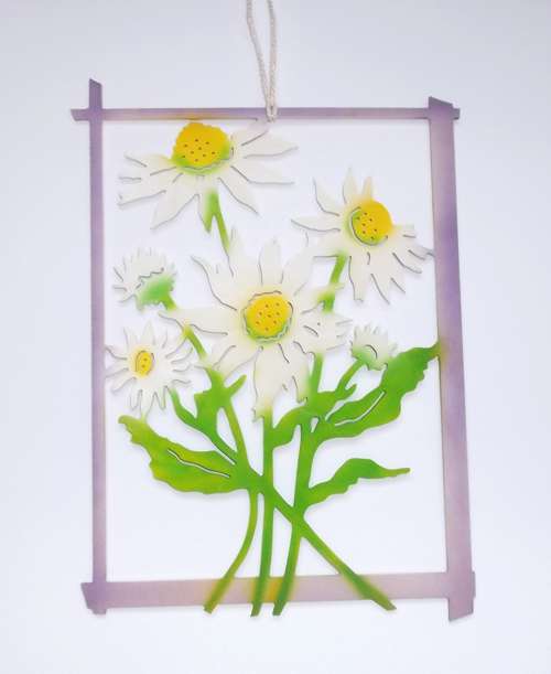 Window Picture Marguerite, colored