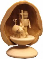 Miniature 3 Lucky Charm in Walnut Shell