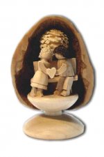 Miniature Couple in Walnut Shell