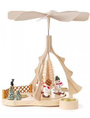 Wintrysnowman pyramid for tealights