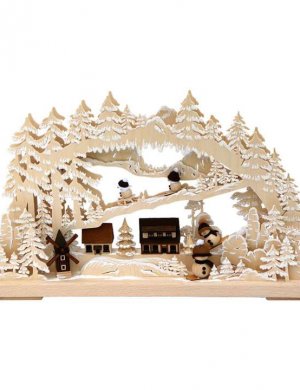 thumbnail image 2 of Handcrafted Wooden Schwibbogen Arch Pedestal - 75cm Christmas Pyramid Base From Germany 2 of 2