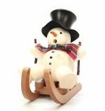 Smoker Snowman on Sledge