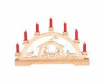 Miniature Light Arch Crib with red Candles