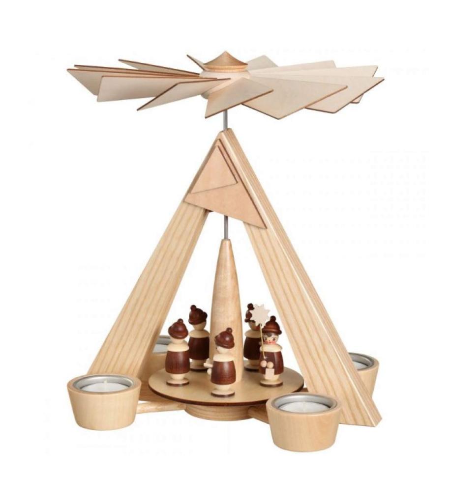 Tealight Pyramid with Carolers