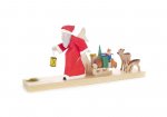 Candlestick Santa Claus with Sleigh and Deer