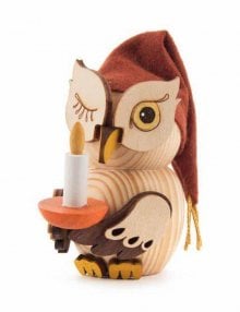 Wooden Figure Mini-Owl Sleepyhead