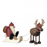 Weihnachtsmann mit Rentier Rudolf