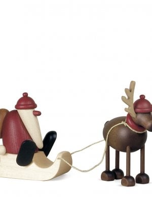 Santa Claus with reindeer Rudolf