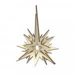Christmas tree top in star design front side