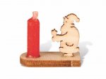 Miniature candlestick Santa Claus