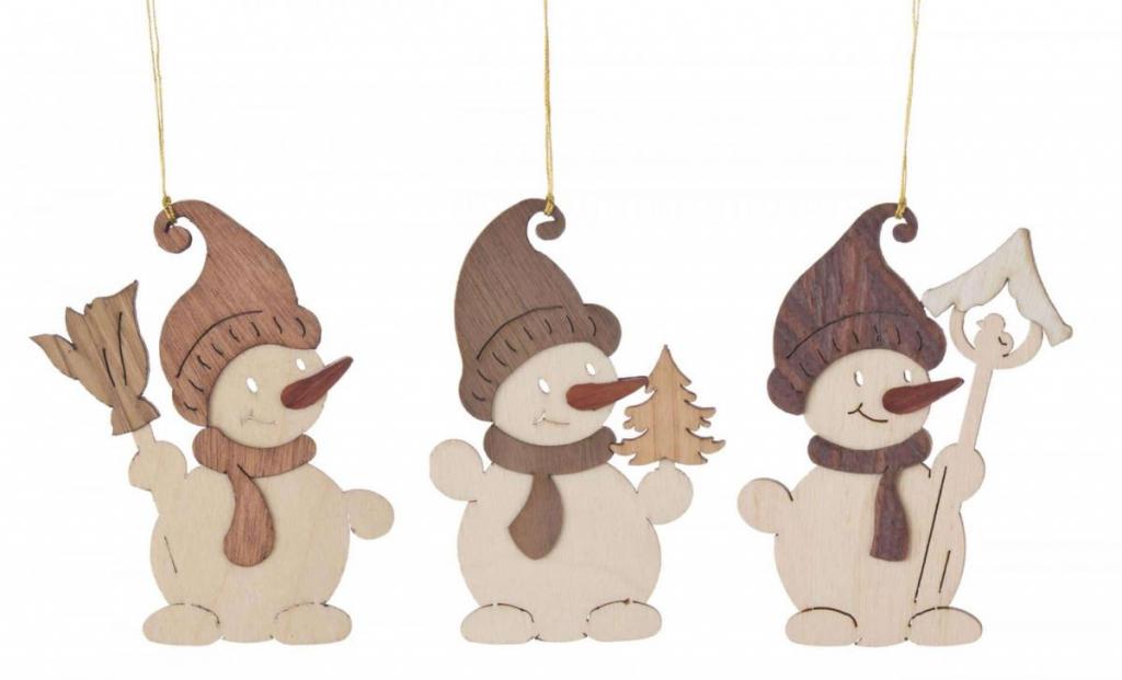 Tree Decoration Snowman, Set 6pcs