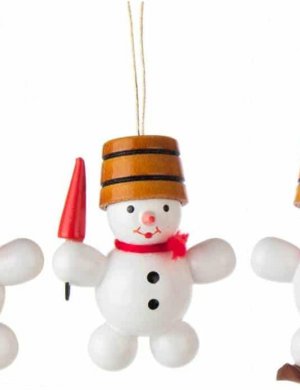 Tree decoration snowman trio, set III