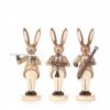 Rabbit trio with flute, oboe and bassoon, nature