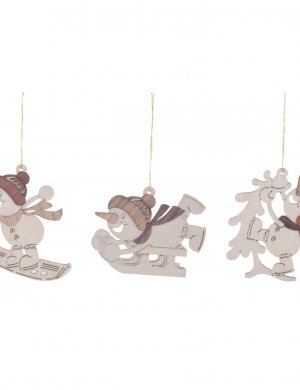 hangings snowmen athlete 2 set 6pcs