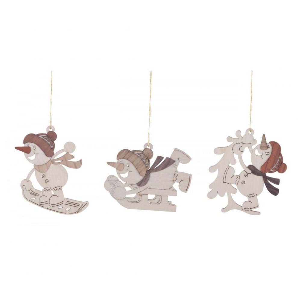 hangings snowmen athlete 2 set 6pcs