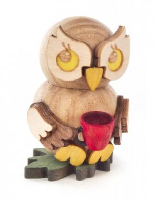 Owl child with cup