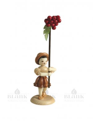 Blank flower child with rowan berries, natural