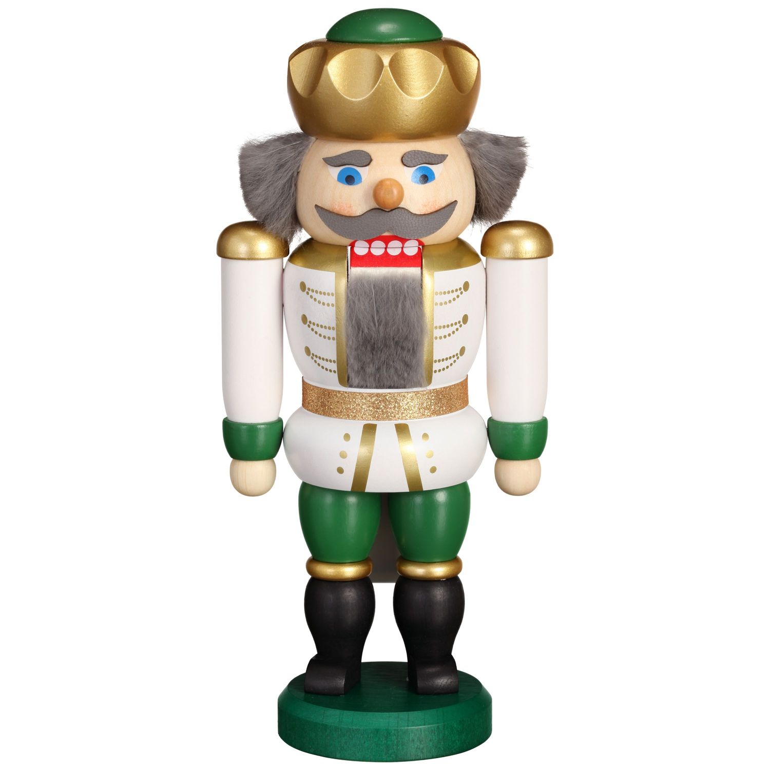 Nutcracker King white-green, 20cm