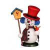 Smoker snowman with birdhouse
