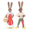 Pair of rabbits with basket and umbrella