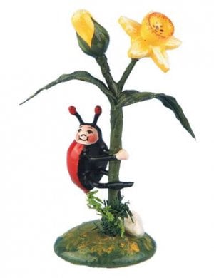 Hubrig Ladybug with daffodil